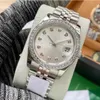 36mm Haute qualité femmes automatique montre mécanique dames diamant montres femmes en acier inoxydable boucle pliante Sport étanche montre-bracelet de mode ~ 08