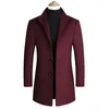 Kurtki męskie 2023 Męskie mieszanki wełny płaszcza jesień zima kolor stały Kolor Wysokiej jakości luksusowe odzież marki