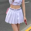 Sommer Damen Casual High-Waist Revers Short Shirt Faltenrock Set Rock, Nylongewebe Anti-Falten schrumpft nicht, High-Waist Short Casual Fashion.