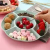 Dinnerware Sets 6 Pcs Dried Fruit Plate Plastic Serving Platter Dishes Parties Tray Storage Divided Pp Sorting Party Trays