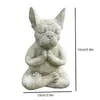 Decorazioni da giardino Statua di cane Zen Buddha Meditazione Bulldog Statua in resina Cane da meditazione Bulldog francese Statua Meditazione Seduta Decorazione da giardino 230721