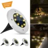 4/8/16 LED Solaire Alimenté Ip65 Lumière Étanche Pour La Maison Cour Allée Pelouse Route Rez-de-chaussée Chemin De Jardin Lampe De Pelouse Au Sol Lampe De Panneau Solaire Souterrain Extérieur