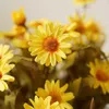 装飾花デスクトップ装飾品パーティーサプライブライダルブーケchrysanthemum indicum人工花柄のフェイク植物