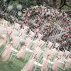 Sashes 50pcs Soft Yarn Chair Sashes Chair Bows Wedding Decoration for Chair Cover Party Event Banquet Decors 80cm x200cm Chair Band 230721