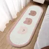 Tapete rosa lindo quarto peludo menina tapetes de quarto infantil para cama decoração do quarto sala de estar tapete térmico para crianças coreia 230721