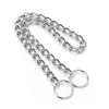 Hundhalsar Pet Metal Chain Collar Silver Gold Cuban Link Slip Choke Strong för små medium stora hundar