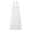 Casual Dresses White Dress Summer For Women Sexig Beach Tassel Flowy Sleeveless V Neck
