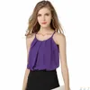 Dames Tanks Zomer Frisse Koele Stijlvolle Mode Eenvoudige Sexy Blouse Dauw Sleutelbeen Vest Losse Vrouwen Chiffon Charme Kleding Geschenken