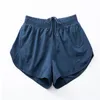 2023-99YOGA Dams Shorts Loose Side Zipper Pockets Shorts Gym Workout Running Shorts DrawString Outdoor Short Anti-Glase Yoga Shorts