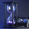 Decorative Objects Figurines 30 Minutes Wooden Hourglass Sand Timer Modern Sandglass Gift Tea Clock Timers Kitchen Home Decoration 230721