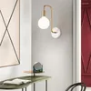 Lámparas de pared de diseñador, candelabro de mármol para dormitorio de oro rosa, luces de estudio moderno, pasillo nórdico, accesorios decorativos para sala de estar E27