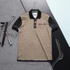 Camiseta polos de moda para hombre, camiseta informal bordada, Polos con cuello de calle alta, camisas 312e