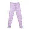 Aktywne spodnie lekkie lawenda z fioletowymi kropkami legginsami sporty dla kobiet joggera dla kobiet