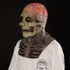 Maski imprezowe przerażające maska ​​czaszki magiczna czapka horror gołego mózgu lateks Halloween maskarada cosplay okropny pełny nakrycie głowy 230721