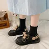 Jurk Schoenen SHANPA Mary Janes Kawaii Voor Vrouwen Lolita Leuke Boog Platform Mode Elegants Luxe PU Leer Ronde Neus Zapatillas