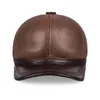 Bal Caps Aorice Mode mannen Lederen Baseball Cap Hoed Merk Winter Echte Koe Huid Hoeden/Caps Met 4 kleuren HL129