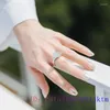 Cluster Rings White Jade Flower Magnolia Natural Charm Gift Accessories Chinese Adjustable Ring Amulet Jewelry 925 Silver Designer