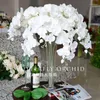 Decoratieve Bloemen 78cm/30.71 "Lengte Blauwe Phalaenopsis Zijde Vlinder Orchidee Bloem Voor Kerst Thuis Ornament Party Decoraties Benodigdheden