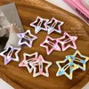 Candy Color Checked Pentagram BB Clip Metal Geometric Barrettes for Women Girls Sweet Bangs Side Clip Hairpin Hair Accessories