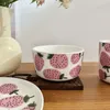 Plates Korean Girl Heart Pink Strawberry Ceramic Mug Disc Main Dish Coffee Cup Salad Bowl Oatmeal