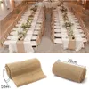 Fashion Burlap Table Runner Wedding Party Supplies Chair Table Decorations Accessories192N