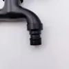 Bathroom Sink Faucets Black Color Baking DN15 G1/2 Round Handle Cold Water Tap Fast On Faucet Washing Machine Bibcock