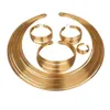 Set di gioielli di moda Nuziale Nigeria Dubai oro-colore filo africano gioielli anello collana braccialetto orecchino anello polsino gioielli da sposa se2342