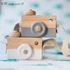 Toy Cameras Cute Nordic Hanging Wooden Camera Toys Kids Toy Gift 9.5*6*3cm Room Decor Furnishing Articles Wooden Toys For Kid 230721