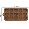 Backformen 2023 Herz Schokoladenformen 15 HohlraumDiamant Liebesform Silikon Hochzeit Süßigkeiten Cupcake Dekorationen Kuchenform 3D