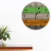 Настенные часы ретро фермы имитация деревянного зерна большие часы столовые ресторанные кафе Decor круглое тихое домашнее украшение