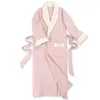 Damen-Nachtwäsche 2023 Frauen-Baumwollrobe-Pyjama-Winter-Herbst-weicher bequemer Hauptanzieh-Nachtwäsche-beiläufiger Kimono-Bademantel-Kleid