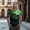 Мужские футболки 3D Узор сцены ужасов -футболка уличная мода негабаритная 2023 летняя повседневная топ