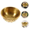 Bowls Bowl Treasure Basin erbjuder dekor rikedom mässing guld kinesiska gyllene hemvatten dekorativa koppar pengar bra tibetansk altare