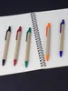 Ballpoint Pens Lot 100pcs Eco Paper Ball Pen Black Ink Ballpoint Green Concept Custom Pen Pertion Giveaway Персонализированная ручка Freebie 230721