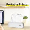 Mini impressora térmica A4 Paper Po portátil 203dpi compatível com Bluetooth 2600mAh para trabalho negócios escritório casa