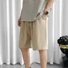 Erkek Şort #4008 Yaz Günlük Capris Pamuk Pantolon Sports Beach Kısa Maskulino Gevşek Beyaz Gri Khaki Plus 5xl