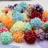 Dekorativa blommor 10st bröllopsdekor diy hantverk krans silk hortensia huvud scrapbooking artificiell boll falsk