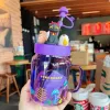 A mais recente caneca de vidro Starbucks de 17,8 onças, xícara de café Starbucks roxo Halloween, suporta logotipo personalizado