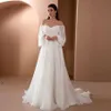 2021 Bescheiden Avondjurken Off Schouder Witte Lange Formele Partij Jassen Sweetheart Lovertjes Kant Applique Baljurk Prom Dresses261d