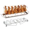 Acessórios de ferramentas para churrasco C5AC Rack de asa de perna de frango 14 slots Aço inoxidável Suporte de torrador de metal para fumante Grill Forno Máquina de lavar louça Seguro para churrasco Piquenique 230721