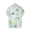 Heren casual shirts 2023 zomer jeugd topmode strand tropisch Hawaii ademend katoenen poloshirt met korte mouwen