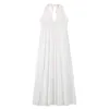 Casual Dresses White Dress Summer For Women Sexig Beach Tassel Flowy Sleeveless V Neck