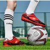 Deszczowe buty mężczyźni kobiety piłka nożna piłka nożna butów sportowa skóra duża rozmiar wysokiej top korki trening trampki dzieci wygodne 230721