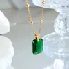 Colar conjunto de brincos moda pavão verde esmeralda pingente e brinco de zircônia para mulheres