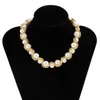 Choker Exaggerated Pearl Braided Winding Necklaces Fashion Gold Color Hip Hop Baroque Twist Chain Collar Gifts For Women