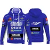 Herenhoodies 2023 Blauw M1 Motorlocomotiefpak Racing Match is geschikt voor Yamaha Track Sweatshirt met capuchon