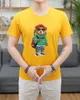 2023 sommer Cartoon Brief Drucken männer Casual T-Shirts Crew Neck Kurzarm Atmungs Mode männer Tees FB064