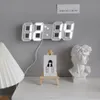 Bureau Tafelklokken 3D Nachtlampje USB LED Digitale Wandklok Desktop Alarm Display Elektronische Woondecoratie 230721