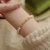 Bracelet de perles bloquées avancées avec un design de niche et un sens de la sophistication. Petite célébrité de Style luxe léger 2023