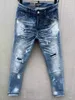 DSQ Phantom Turtle Dżinsy Mężczyzn dżinsy męskie luksusowe dżinsy dżinsy chude zgrane fajne facet przyczynowy dziura dżinsowa moda moda moda dżins man umyte spodni 60835
